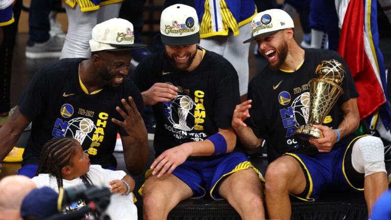 Read more about the article Golden State Warriors’ Big Three say NBA title feels ‘different’ after dealing with past failures