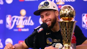 Read more about the article Golden State Warriors star Stephen Curry named NBA Finals MVP for 1st time in career