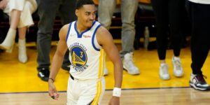 Read more about the article NBA Finals: Jordan Poole’s classic reaction to non-goaltend call in Game 6