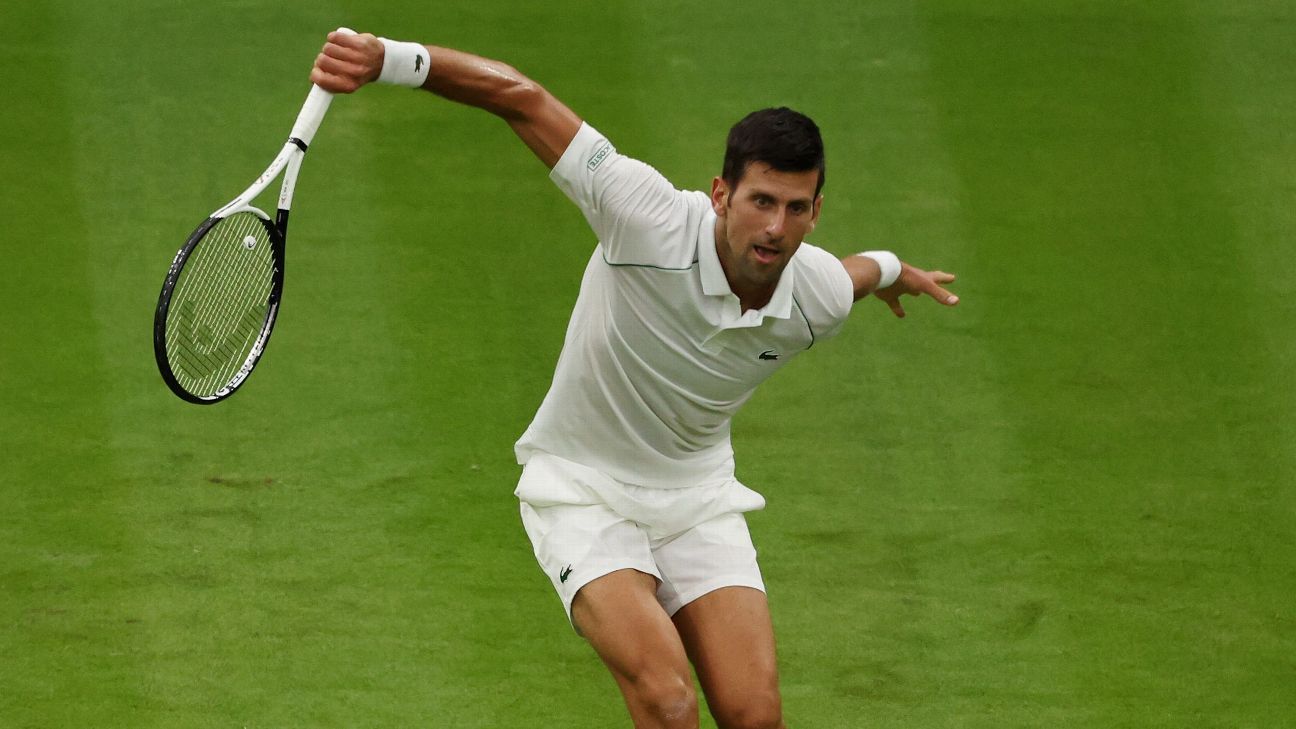You are currently viewing Novak Djokovic overcomes 2nd-set stumble to win Wimbledon opener
