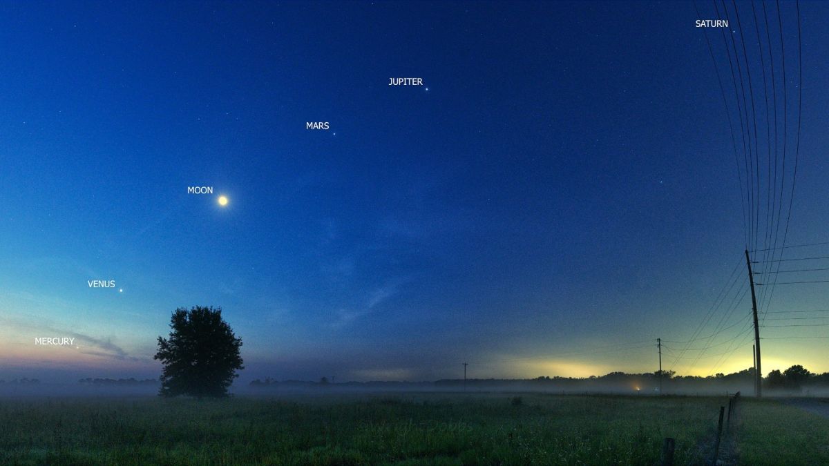You are currently viewing See rare alignment of 5 planets and moon in stunning photo