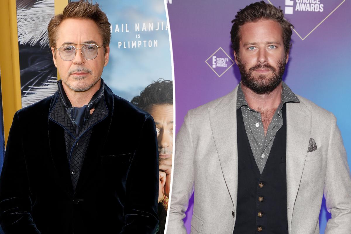 You are currently viewing Armie Hammer being financially supported by Robert Downey Jr.