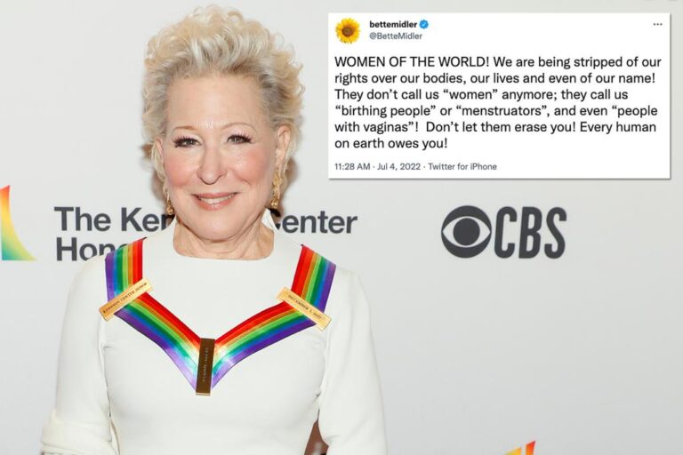 Read more about the article Bette Midler sparks debate by saying trans-inclusive language erases women
