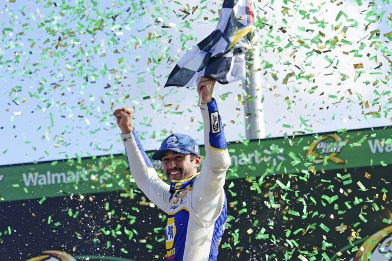 Read more about the article Chase Elliott celebrates first NASCAR Cup victory in Atlanta