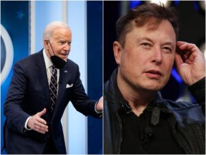 Read more about the article Elon Musk mocks Joe Biden for making another gaffe after the President read out instructions on his teleprompter