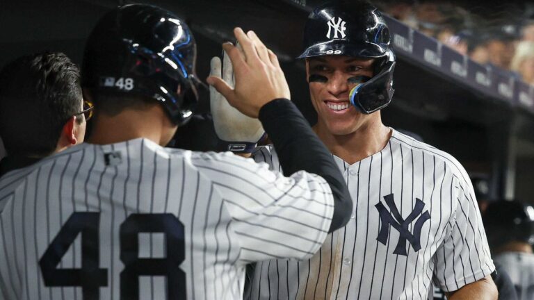 Read more about the article New York Yankees’ Aaron Judge (calves), Anthony Rizzo (back) sit out vs. Boston Red Sox