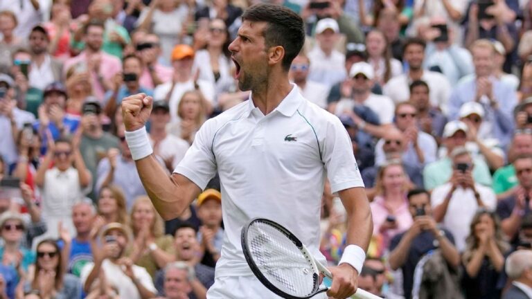 Read more about the article Novak Djokovic rallies from 2 sets down to defeat Jannik Sinner, will face Cam Norrie in Wimbledon semifinals