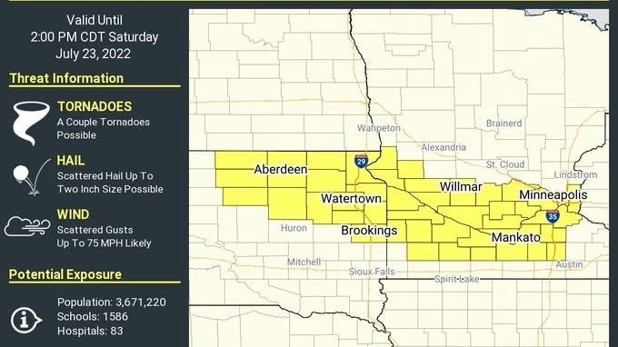 You are currently viewing Severe thunderstorm watch until 2 p.m. this Saturday