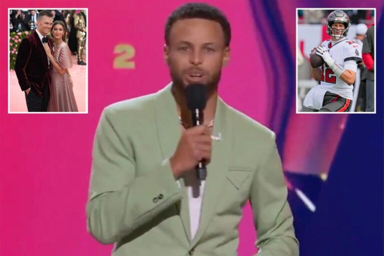 Read more about the article Steph Curry roasts Tom Brady and Gisele Bündchen at 2022 ESPYs